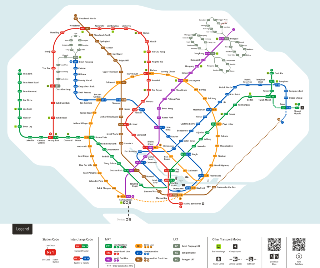 singapur - metro rozkład