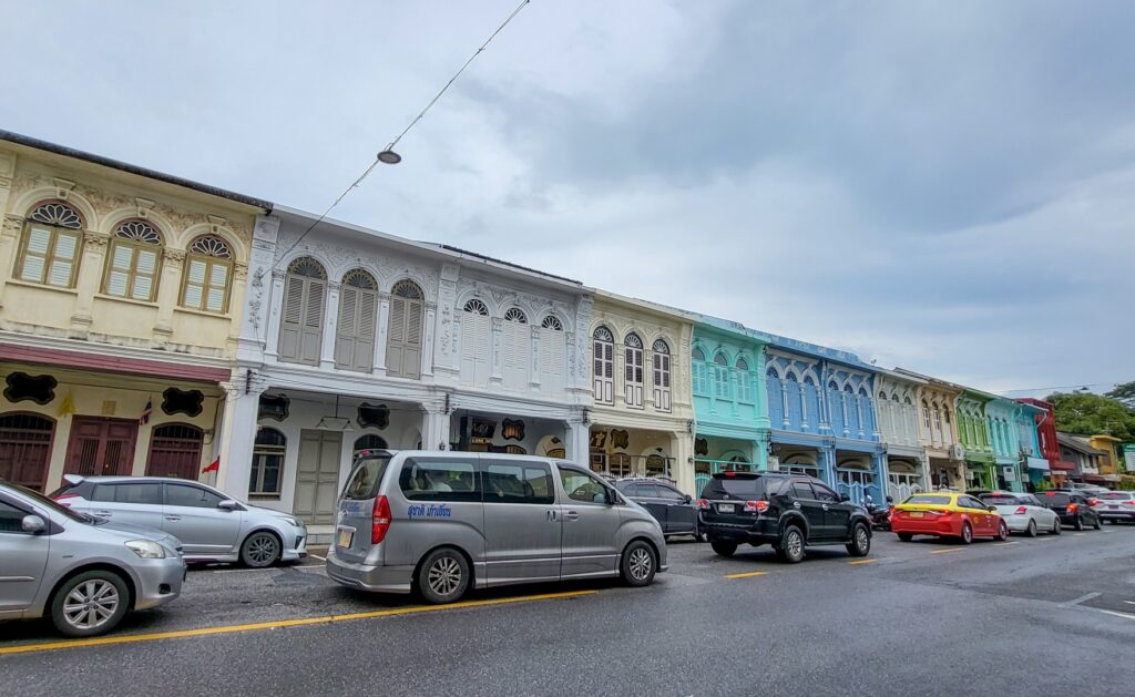 street in phuket yown in thailand